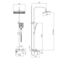 Душевая система Haiba HB24575-7, черный — фото 2, Душевые стойки