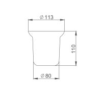 Стакан для ершика Haiba , белый арт-HB753 — фото 2, Ершики для унитаза