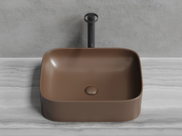 Раковина-чаша Ceramicanova Element 51 Темно-коричневая матовая арт-CN6052MDB — фото 4, Раковины накладные