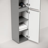 Шкаф-пенал напольный SANCOS Folk Floor, 350х350х1880 мм, цвет Ergraut soft, арт. PFL35FES — фото 7, Пеналы для ванной комнаты