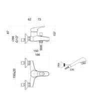 Смеситель для ванны Fiore MISTRAL , хром арт-42CR1500 — фото 2, Смеситель для ванны