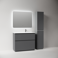 Тумба напольная SANCOS Folk Floor правая 995х445х850, c двумя ящиками оснащенными доводчиками, Grey soft, арт. арт-FL100FRGS — фото 5, Тумбы под раковину