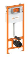 KK-POL 350/ZPW/425-103-S0 Standard Комплект для монтажа инсталляции, с клавишей M11, цвет белый глянцевый, с прокладкой звукоизолирующей — фото 1, Инсталляции для унитазов