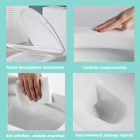 Унитаз Ceruttispa Marmolada F CT8906 приставной с сиденьем Микролифт — фото 16, Приставные унитазы