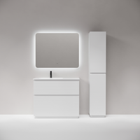 Тумба напольная SANCOS Folk Floor левая 995х445х850, c двумя ящиками оснащенными доводчиками, Bianco, арт.FL100FLW — фото 4, Комоды и тумбы для ванной комнаты