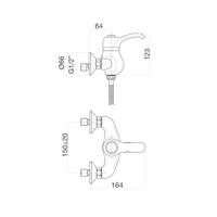 Смеситель для душа Webert Aurora , хром арт-AU870102015 — фото 2, Смесители для душа без лейки