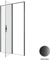 Душевая дверь Allen Brau Priority 120 3.31033.BBA профиль Черный браш стекло прозрачное — фото 13, Распашные душевые двери
