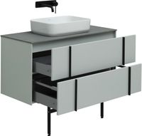 Тумба под раковину Allen Brau Reality 100 1.32007.PWM подвесная Папирус матовый — фото 38, Тумбы под раковину