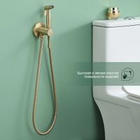 Товар: Гигиенический душ со смесителем Splenka , сатин золотой арт-S221.52.03 - фото 2 Гигиенический душ со смесителем Splenka , сатин золотой арт-S221.52.03 — фото 2, Гигиенические души