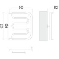 Товар: Полотенцесушитель водяной Terminus Фокстрот (1") БШ 60х50 4620768881084 - фото 2 Полотенцесушитель водяной Terminus Фокстрот (1") БШ 60х50 4620768881084 — фото 2, Водяные полотенцесушители