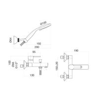 Смеситель для ванны Fiore KALOS , хром арт-76CR7450 — фото 2, Смеситель для ванны
