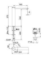 Смеситель для раковины Webert Coral , хром арт-CO830402015 — фото 2, Смесители для раковины