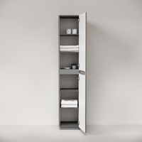 Шкаф-пенал напольный SANCOS Folk Floor, 350х350х1880 мм, цвет Ergraut soft, арт. PFL35FES — фото 6, Пеналы для ванной комнаты