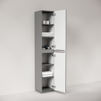 Шкаф-пенал напольный SANCOS Folk Floor, 350х350х1880 мм, цвет Ergraut soft, арт. PFL35FES — фото 4, Пеналы для ванной комнаты