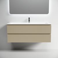 Тумба подвесная SANCOS Folk 1190х445х500, c двумя ящиками оснащенными доводчиками, Капучино, арт. арт-FL120CP — фото 1, Тумбы под раковину