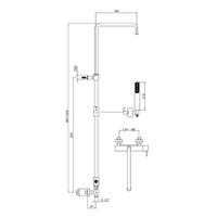 Душевая система Webert Elio , хром арт-EL870108015 — фото 2, Душевые стойки