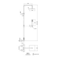 Душевая система Webert Wolo арт-WO980104015PVC — фото 2, Душевые стойки