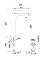 Смеситель для раковины Fiore KEVON CHIC , хром/черный арт-81BX8119 — фото 2, Смесители для раковины