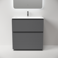 Тумба напольная SANCOS Folk Floor, 790х445х850, c двумя ящиками оснащенными доводчиками, Grey soft, арт. арт-FL80FGS — фото 1, Тумбы под раковину