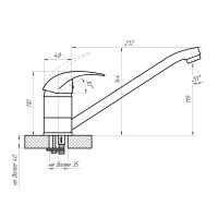 Смеситель для кухни Сантаком stOMEGA 3301-6, хром — фото 2, Смесители для кухни