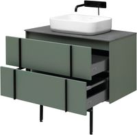 Тумба под раковину Allen Brau Reality 90 1.32006.CGM подвесная Олива матовая — фото 52, Тумбы под раковину