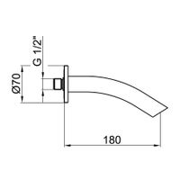Товар: Излив Webert Aria , белый арт-AC0869844 - фото 2 Излив Webert Aria , белый арт-AC0869844 — фото 2, Изливы
