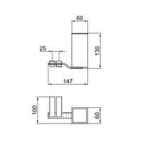 Стакан для ванной Webert Wolo , хром арт-WO500301015 — фото 2, Стаканы для зубных щеток