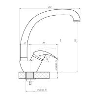 Смеситель для кухни Сантаком stOMEGA 3302у-5, хром — фото 2, Смесители для кухни