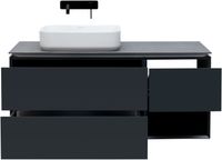 Тумба под раковину Allen Brau Infinity 120 L подвесная Антрацит матовый арт-1.21005.AM — фото 7, Тумбы под раковину