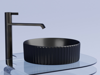 Раковина-чаша Ceramicanova Element 36 Черная матовая арт-CN6057MB — фото 6, Раковины накладные