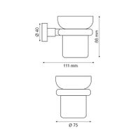 Стакан для ванной Webert Rimini , золото арт-RI500301010 — фото 2, Стаканы для зубных щеток