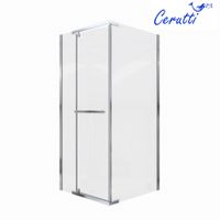 Душевой уголок Ceruttispa 90x90 MIMI ZQ91T 7705 профиль Хром стекло прозрачное — фото 8, Квадратные душевые уголки