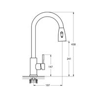 Смеситель для кухни с режимом &quot;душ&quot; G.Lauf ZAP4-H090MG, оружейная сталь — фото 2, Смесители для кухни