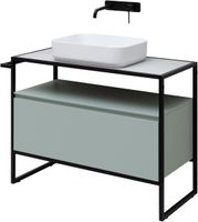 Тумба под раковину Allen Brau Priority 100 1.31003.PWM Папирус матовый — фото 10, Тумбы под раковину