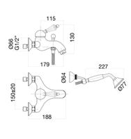 Товар: Смеситель для ванны Fiore IMPERIAL-SKY (SWAROVSKI®) , хром/золото арт-82CO5104 - фото 2 Смеситель для ванны Fiore IMPERIAL-SKY (SWAROVSKI®) , хром/золото арт-82CO5104 — фото 2, Смеситель для ванны