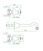 Смеситель для раковины Webert Armony , медь арт-AM750404060 — фото 2, Смесители для раковины