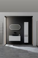 Шкаф пенал Allen Brau Infinity 35 R 1.21009.WM подвесной Белый матовый — фото 28, Пеналы для ванной комнаты