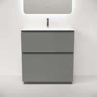 Тумба напольная SANCOS Folk Floor, 790х445х850, c двумя ящиками оснащенными доводчиками, Ergraut soft, арт.FL80FES — фото 1, Тумбы под раковину