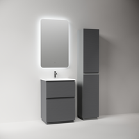 Тумба напольная SANCOS Folk Floor, 590х445х850, c двумя ящиками оснащенными доводчиками, Grey soft, арт. арт-FL60FGS — фото 4, Тумбы под раковину