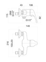 Товар: Смеситель для душа Fiore KING , хром арт-39CR1230 - фото 2 Смеситель для душа Fiore KING , хром арт-39CR1230 — фото 2, Смеситель для душа