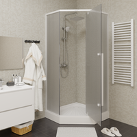 Товар: Душевой уголок Ceruttispa 90x90 C3AWD профиль Белый стекло рифленое - фото 9 Душевой уголок Ceruttispa 90x90 C3AWD профиль Белый стекло рифленое — фото 9, Душевые уголки трапеция