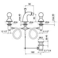 Смеситель для биде Webert Karenina , хром арт-KA710202015 — фото 2, Смесители для биде