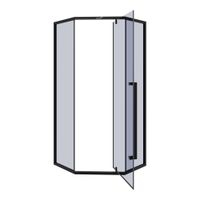 Душевой уголок Ceruttispa 90х90 C3AB профиль Черный стекло тонированное — фото 5, Душевые уголки трапеция