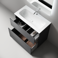 Тумба напольная SANCOS Folk Floor 890х445х850, c двумя ящиками оснащенными доводчиками, Grey soft, арт. арт-FL90FGS — фото 2, Тумбы под раковину