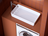 Товар: Раковина накладная со смещенным сливом, с возможностью установки на столешницу под стиральную машину - фото 8 Раковина накладная со смещенным сливом, с возможностью установки на столешницу под стиральную машину — фото 8, Раковины накладные