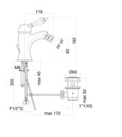 Смеситель для биде Fiore IMPERIAL-SKY (SWAROVSKI®) , хром/золото арт-82CO5321 — фото 2, Смесители для биде