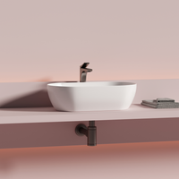 Раковина CERAMICANOVA Twist накладная овальной формы 500x300x140 белый арт-CN12001 — фото 2, Раковины накладные