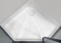 Душевой поддон из АБС-пластика Ceruttispa P101 100х100 с антискользящим покрытием — фото 4, Душевые поддоны АБС-пластик