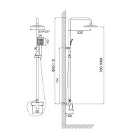 Товар: Душевая система Сантаком stOmega 7706, хром - фото 2 Душевая система Сантаком stOmega 7706, хром — фото 2, Душевые стойки