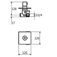 Товар: Смеситель для душа встраиваемый с термостатом Webert Elio EL972101015, хром - фото 2 Смеситель для душа встраиваемый с термостатом Webert Elio EL972101015, хром — фото 2, Смеситель для душа